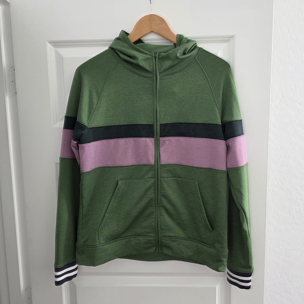 Cotopaxi Women's Green Color Block Hoodie. Size M.